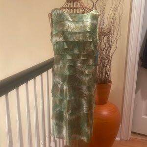 NWT London Times 🎈sale🎈green brown and white dress